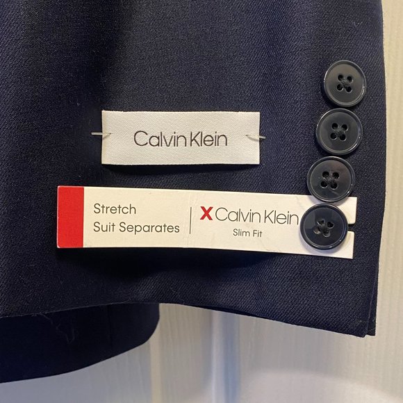 Calvin Klein Malbin 2 Button Slim Fit Suit Jacket Size 40 R NEW WITH TAGS - Picture 4 of 6